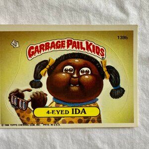 Garbage Pail Kids Card 1986 Topps - 139b 4-Eyed Ida